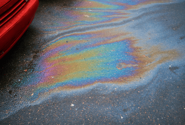 Car leaking fuel