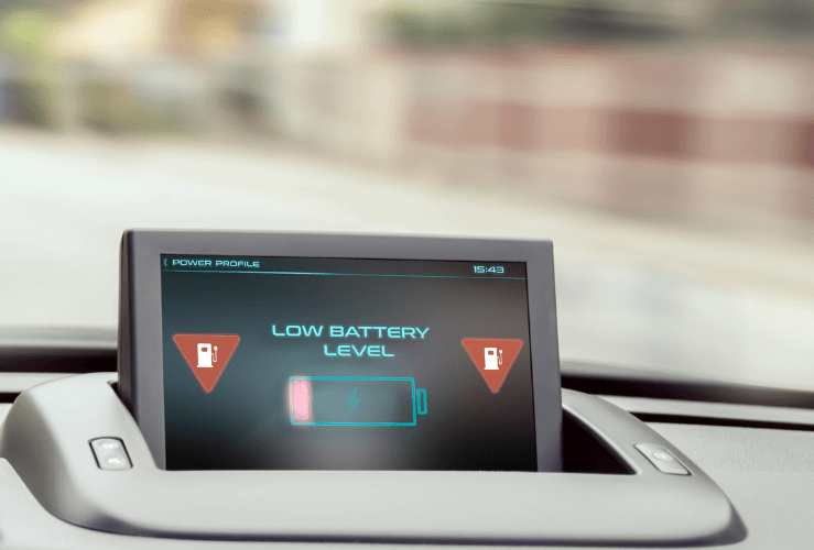 EV Low Battery Warning Light