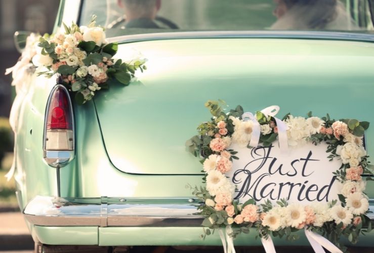 Just Married Wedding Car