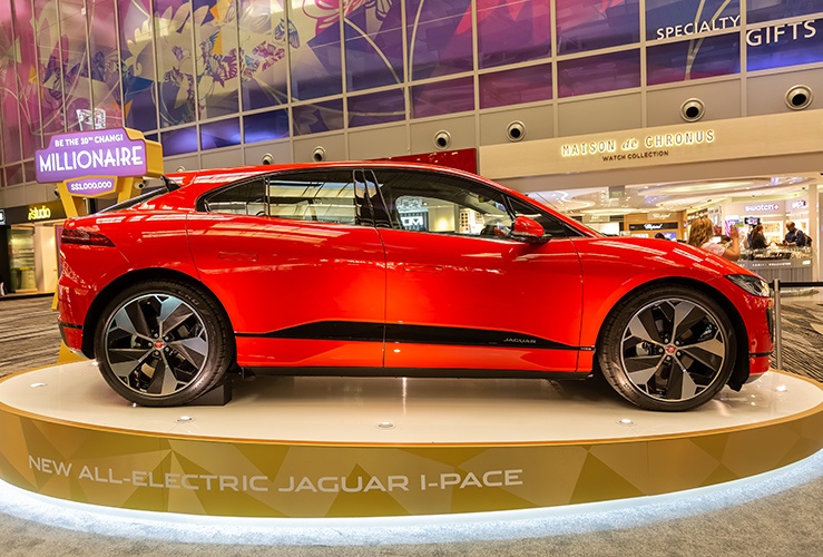 Jaguar i-PACE on stand