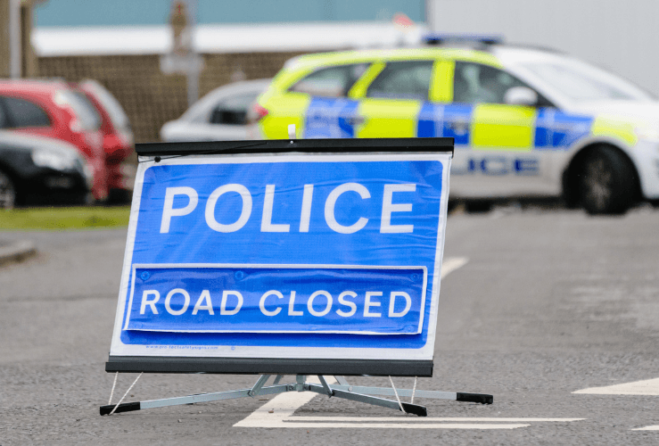 Road closed by police