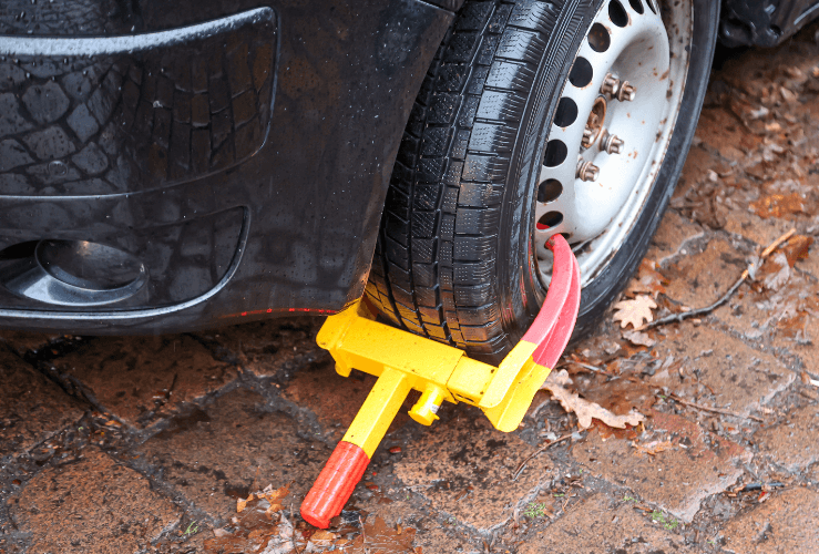 Car wheel clamp