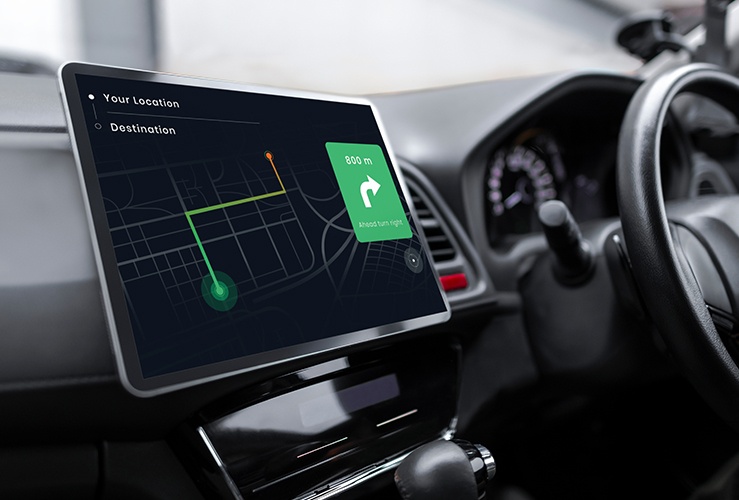 Control panel on electric vehicle