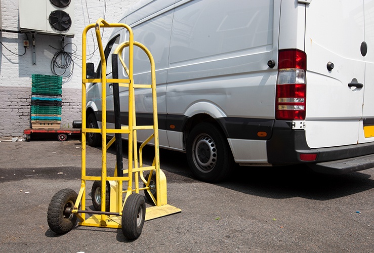 Van with trolley